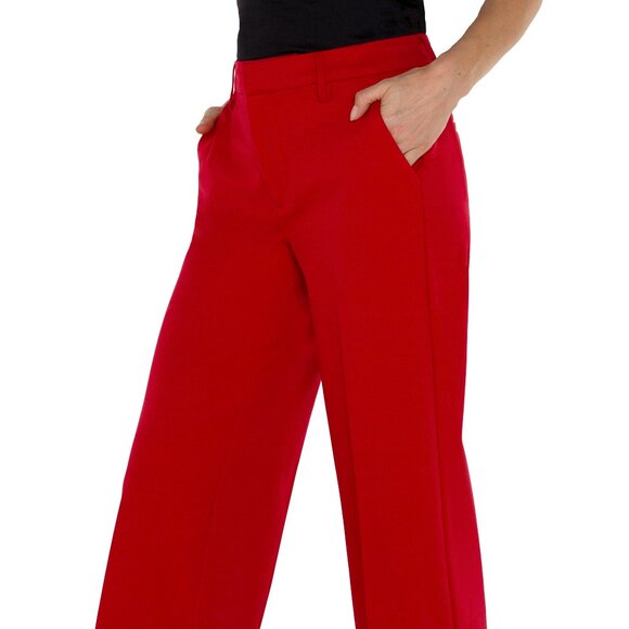 NWT Liverpool Kelsey Wide Leg Trouser In Tango Red - Picture 3 of 6